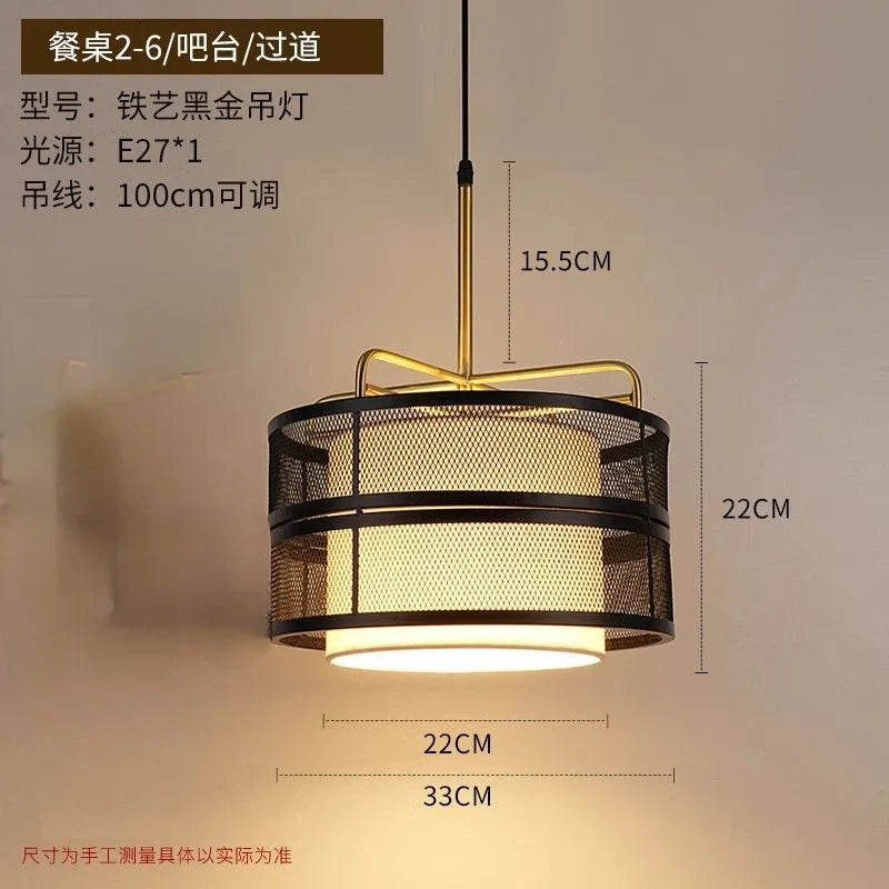 "Afralia™ Chinese Antique Tea House Pendant Lamp"