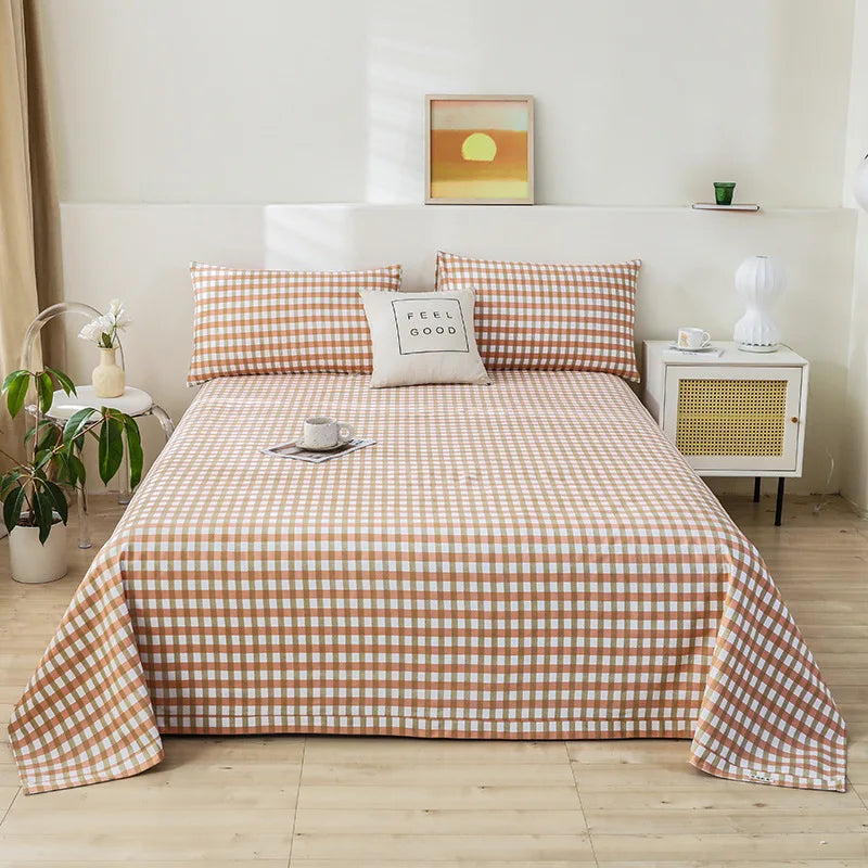 Afralia™ Cartoon Printed Cotton Bedspread | Queen King | Durable Coarse Cloth | All Seasons