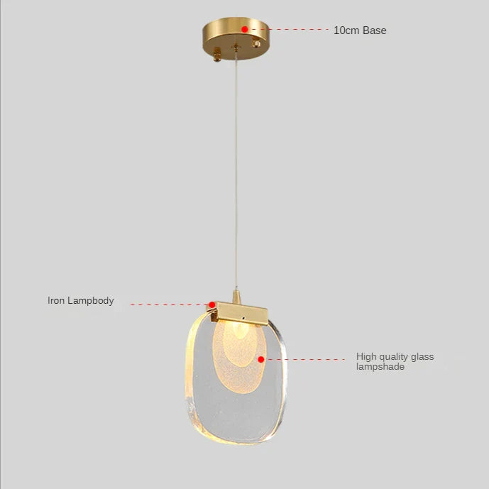 Afralia™ Glass Pendant Lights: Modern Crystal Hanging Lamp for Home Decor