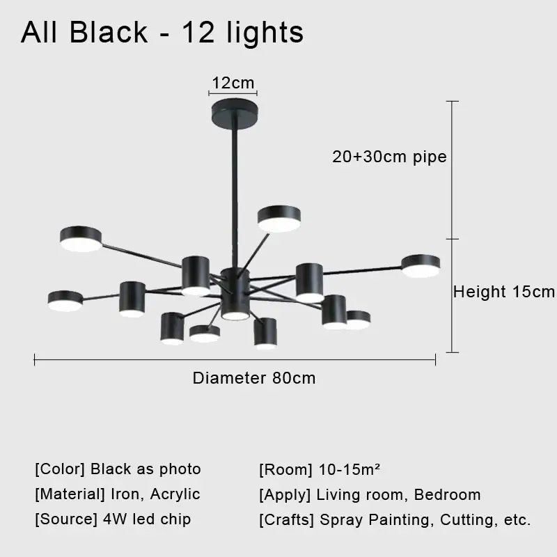 Afralia™ Modern LED Ceiling Chandelier for Living Room Home Decor