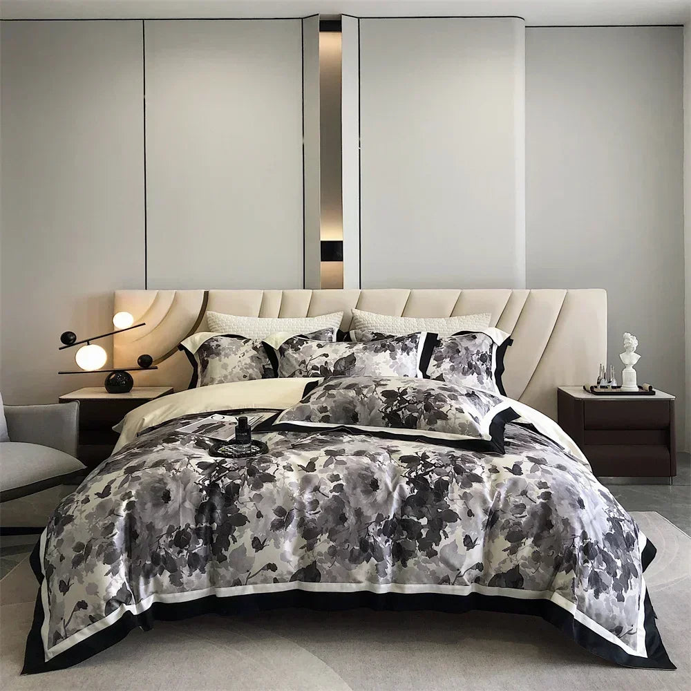 Afralia™ Luxury 1000TC Egyptian Cotton Bedlinens Queen King RU Size Set