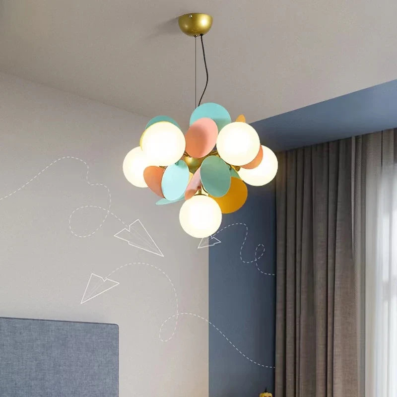 Afralia™ Scandinavian Chandelier: Colorful Magic Bean Tree Branch Light for Living Room