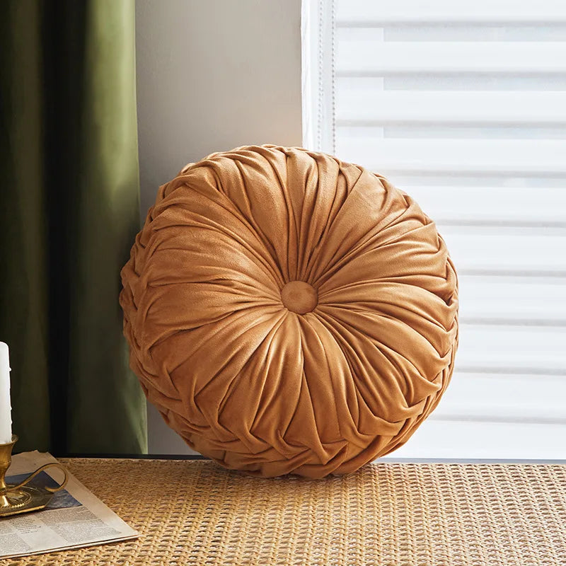 Afralia™ Dutch Velvet Round Seat Cushion: Modern &  Comfortable Back Support for Living Room.