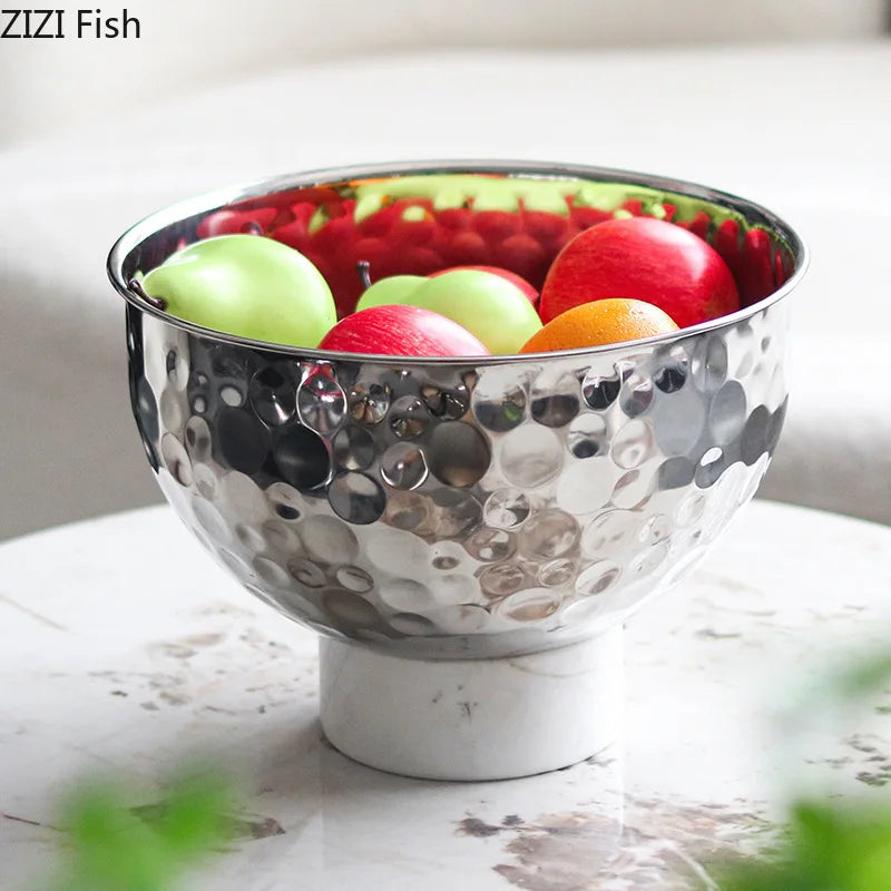 Afralia™ Hammer Pattern Fruits Bowl: Elegant Storage Tray for Snacks, Nuts, and Desserts at Home