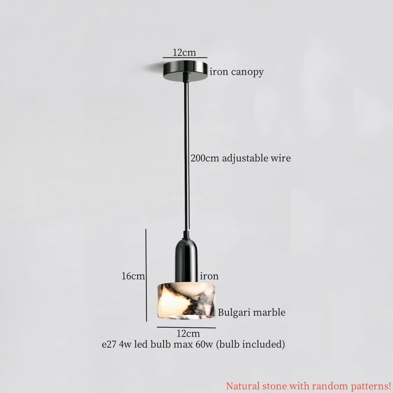 Afralia™ Nordic Marble LED Pendant Lamps | Modern Home Decoration Hanging Light