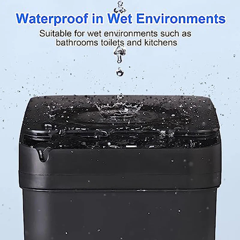 Afralia™ Smart Sensor Trash Can Waterproof for Bathroom Kitchen Living Room Recycling Bin