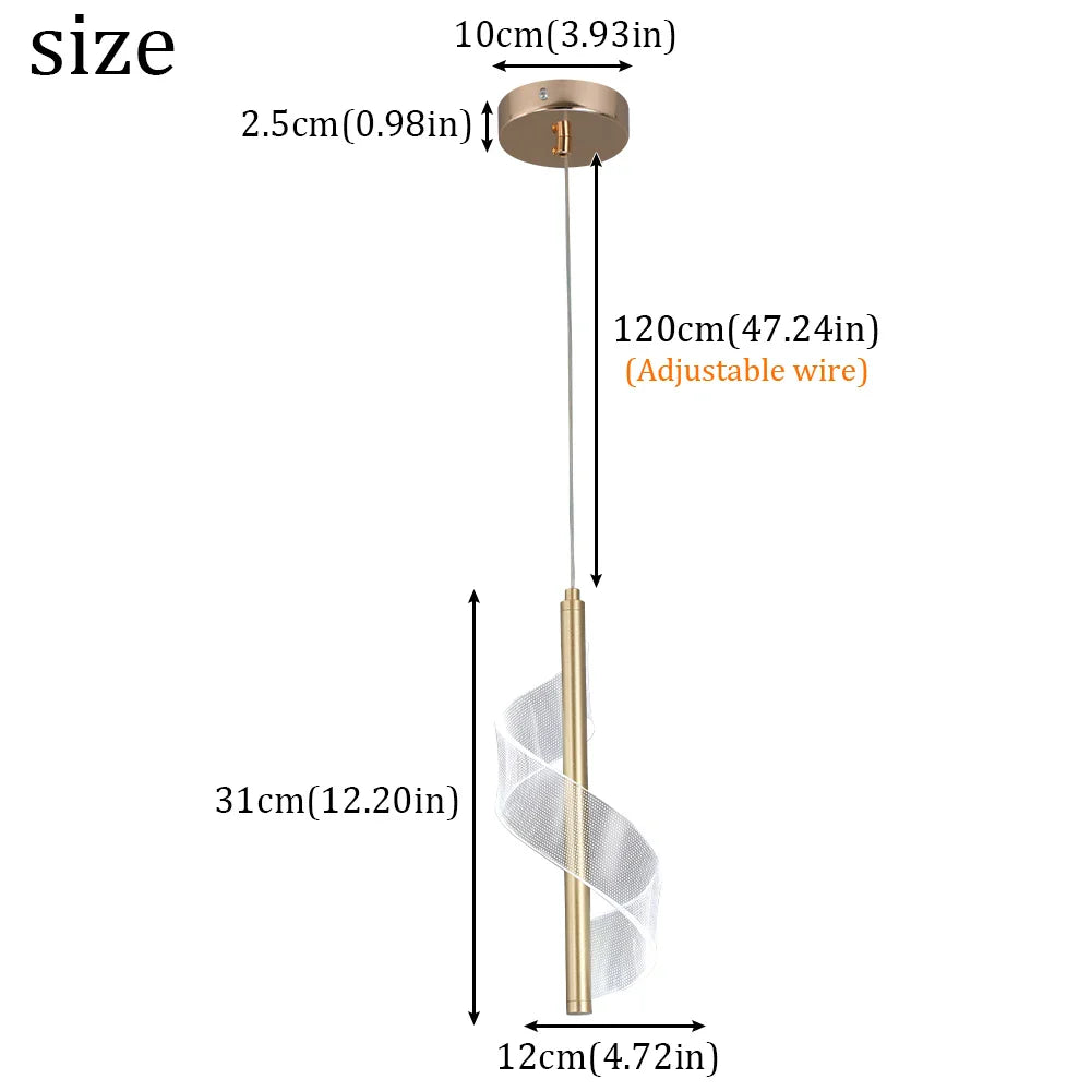 Afralia™ LED Pendant Chandelier Ceiling Lamp for Living Room Dining Kitchen Home Decor