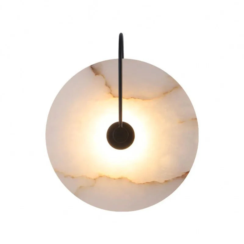 Afralia™ Modern Art Stone LED Wall Lamp for Bedroom, Living Room, and Hotel Background
