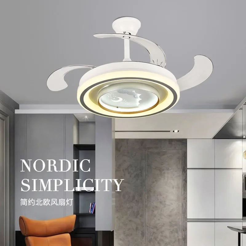 Afralia™ Smart Ceiling Fan Light Remote Control Slient Design