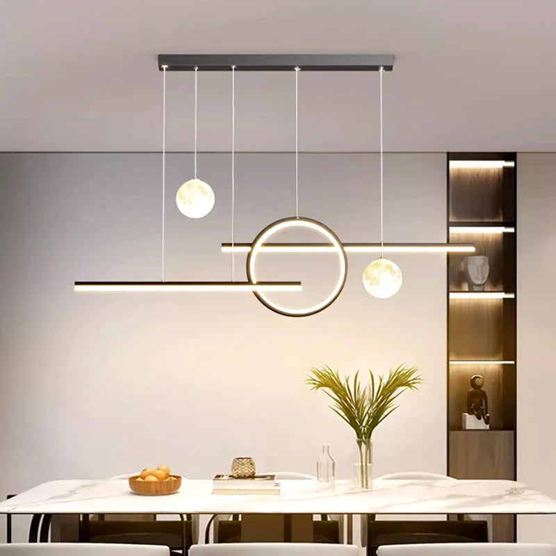 Afralia™ Modern Pendant Light Chandelier for Living Room - LED Indoor Ceiling Lamp