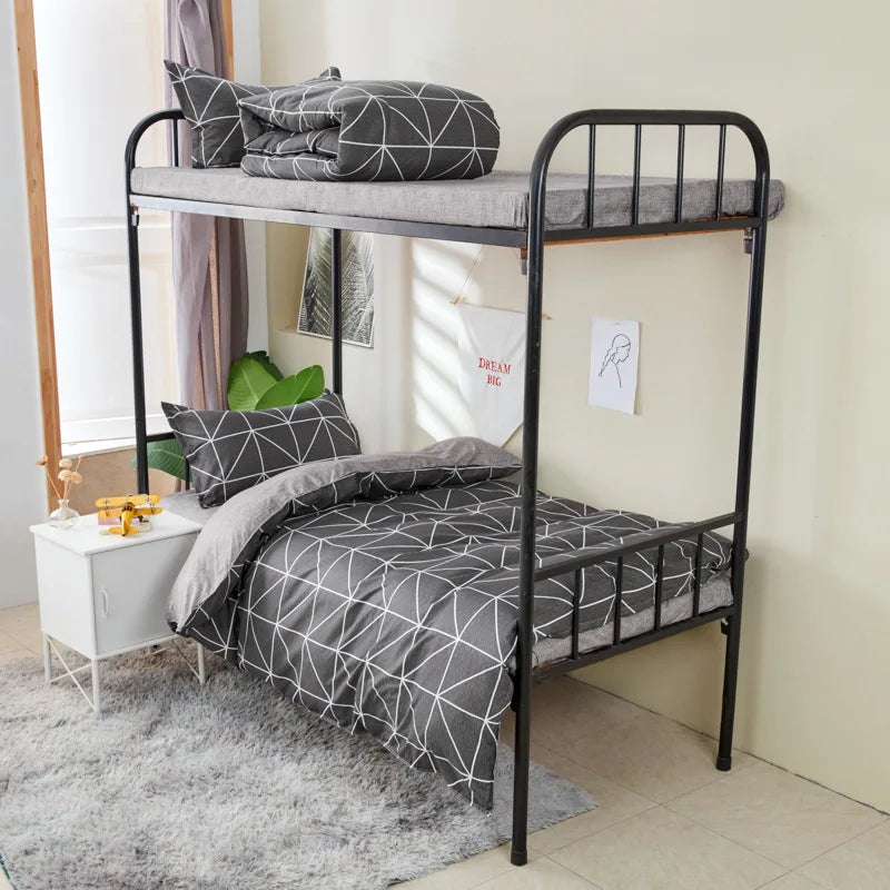 Afralia™ Soft Microfiber Double Duvet Set with Queen Bedsheet - Comforter Cover Set