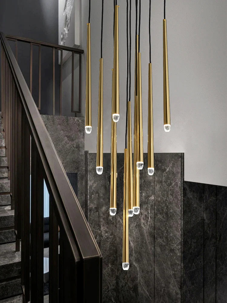 Afralia™ Conical LED Nordic Chandelier: Modern Designer Interior Decoration Lighting