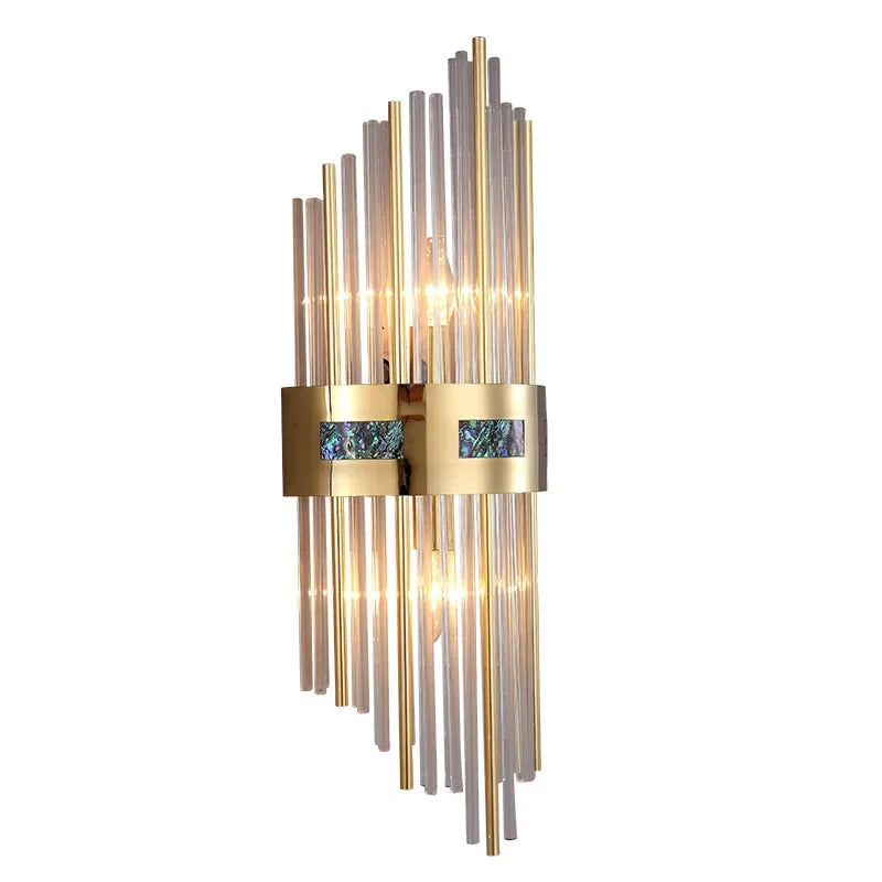Afralia™ Crystal LED Wall Lamp for Dining Living Room Restroom Stair Bedside Luxury Sconce