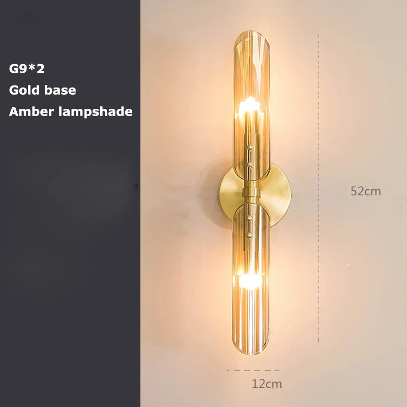 Afralia™ Copper Gold Black LED Wall Sconce Light for Corridor Bedroom Living Room