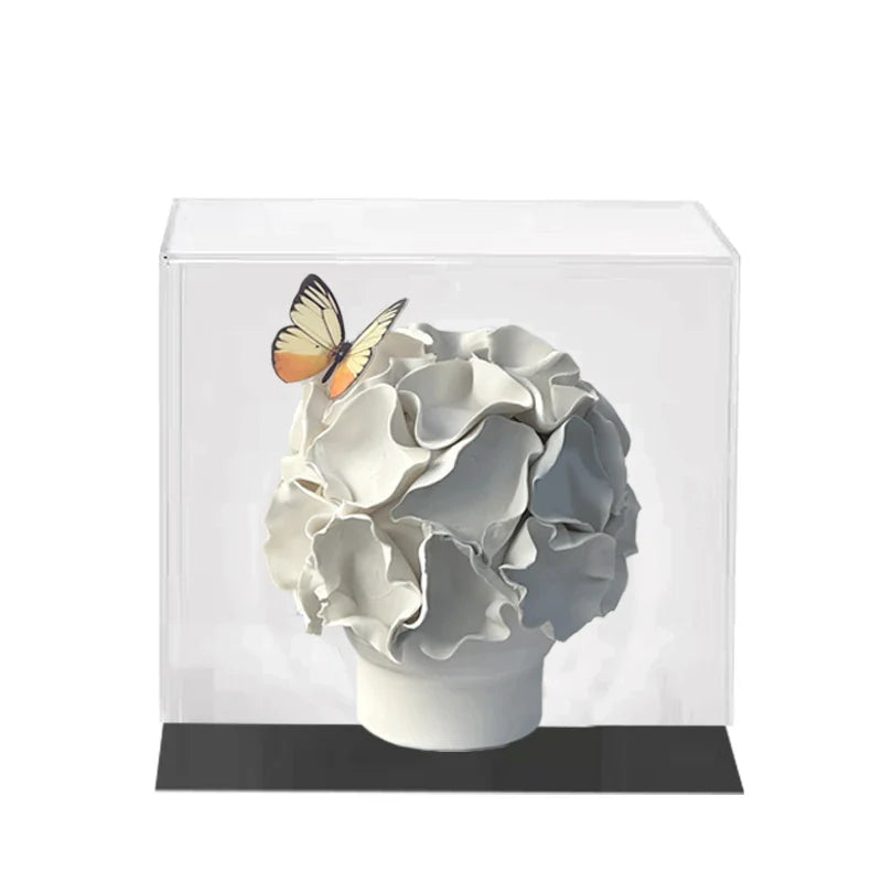 Afralia™ Ceramic Petal Folds Vase Handcrafted Home Decor Accessory