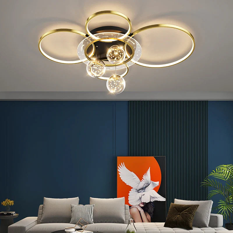 Afralia™ Rings Circle Ceiling Light for Living Dining Bedroom Decor