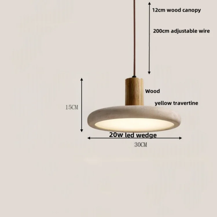 Afralia™ LED Wood Pendant Lamp Dining Living Room Adjustable Light Fixture