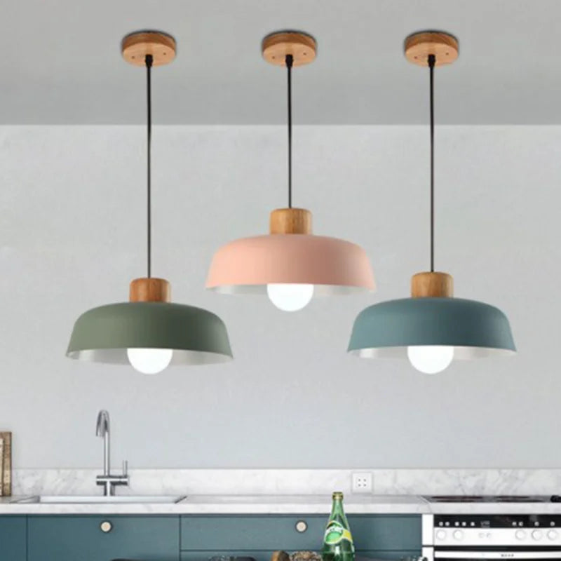 Afralia™ Macaroon Aluminum LED Pendant Light for Bedroom Living Room Dining Room