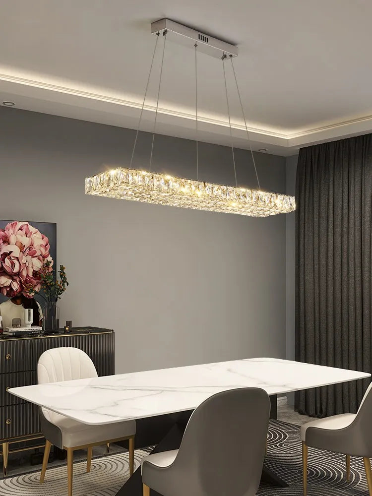 Afralia™ Modern Crystal LED Chandelier for Living and Dining Room Decor