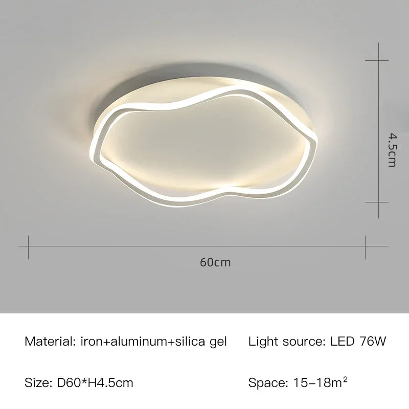 Afralia™ White LED Ceiling Lights Chandelier Smart Remote Control Dimmable Lamps