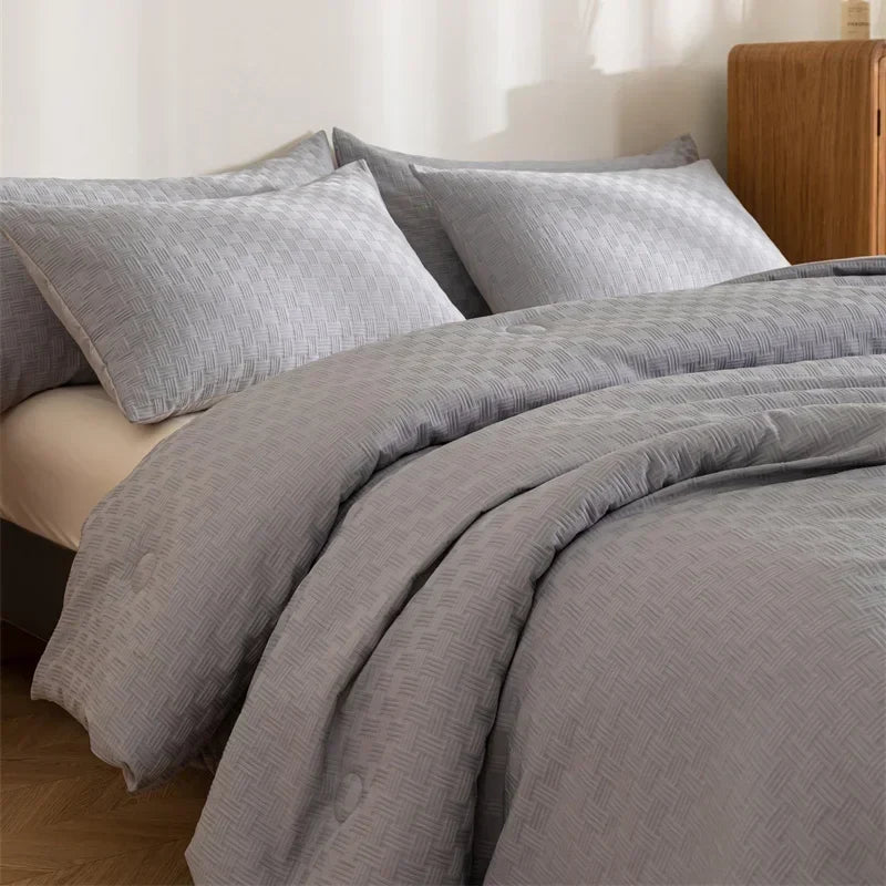 Afralia™ Comforter and Pillowcase Quilt Set: Soft, Breathable, and Durable for Queen Bed
