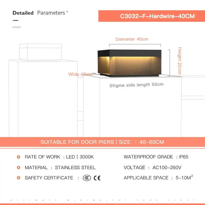 Afralia™ LED Pillar Top Courtyard Light - Waterproof Outdoor Street Fence Cap Post Light