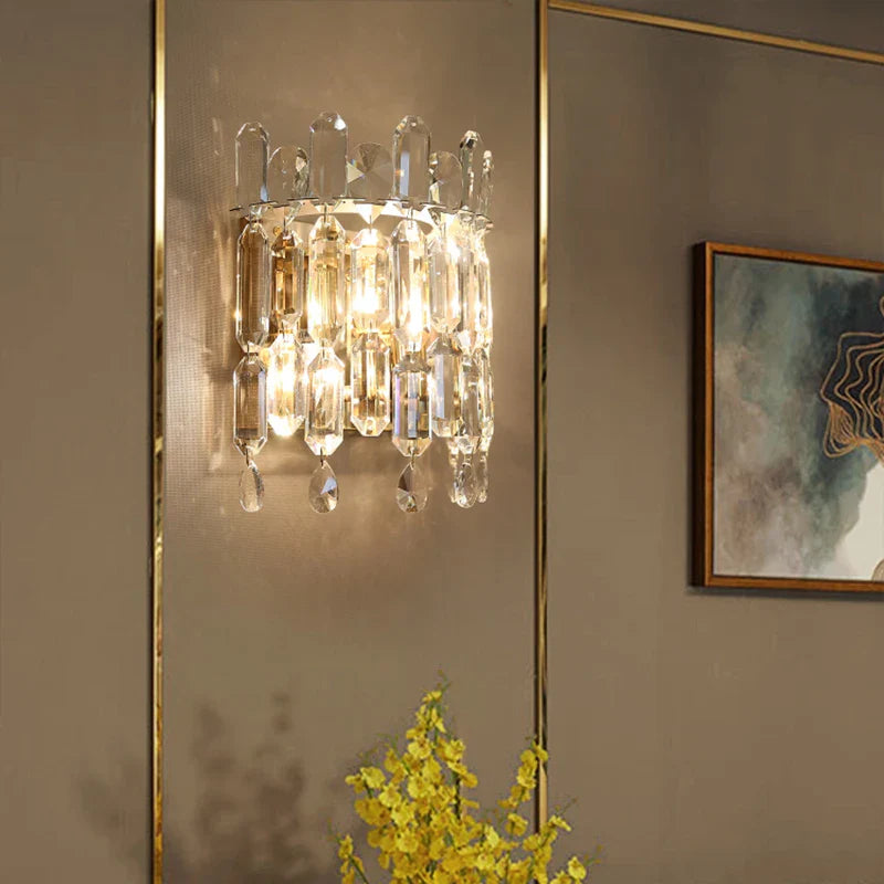 Afralia™ Crystal Wall Lamp: Elegant Luxury for Bedroom, Lobby, Club & Aisle