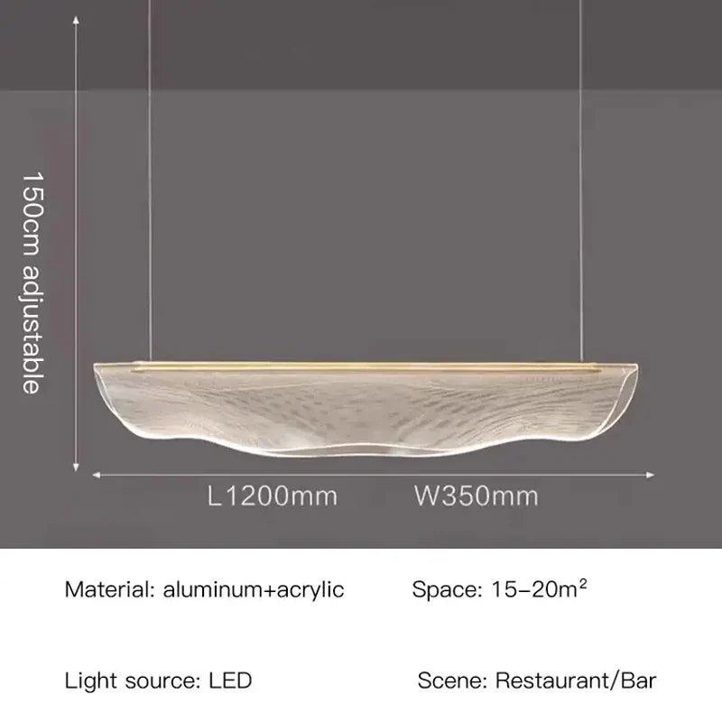 Afralia™ Modern Nordic Acrylic Chandelier for Dining Table Office Indoor Lighting