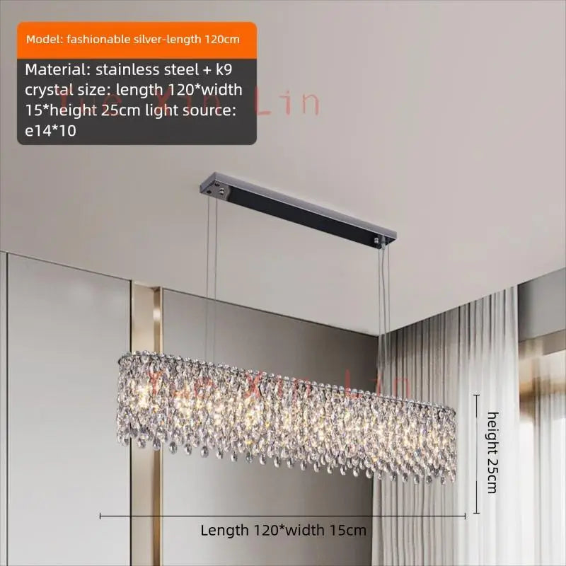 Afralia™ Nordic Crystal Chandelier LED Pendant Light for Living Room, Dining Room, and Bedroom