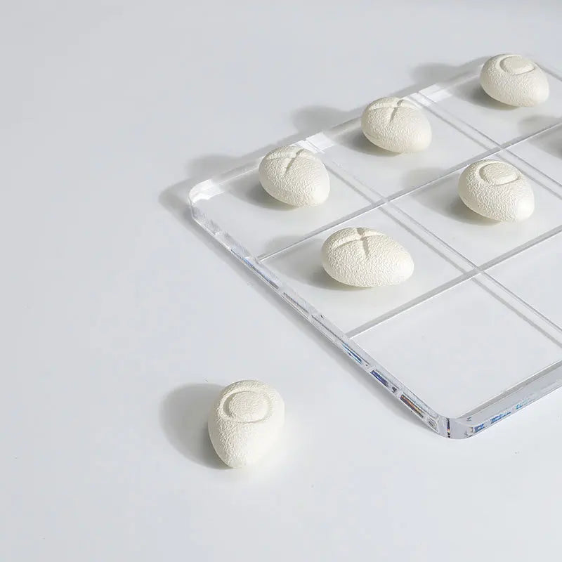 Acrylic Chessboard & Resin Pebble Chess Pieces Set for Home Decor - Afralia™