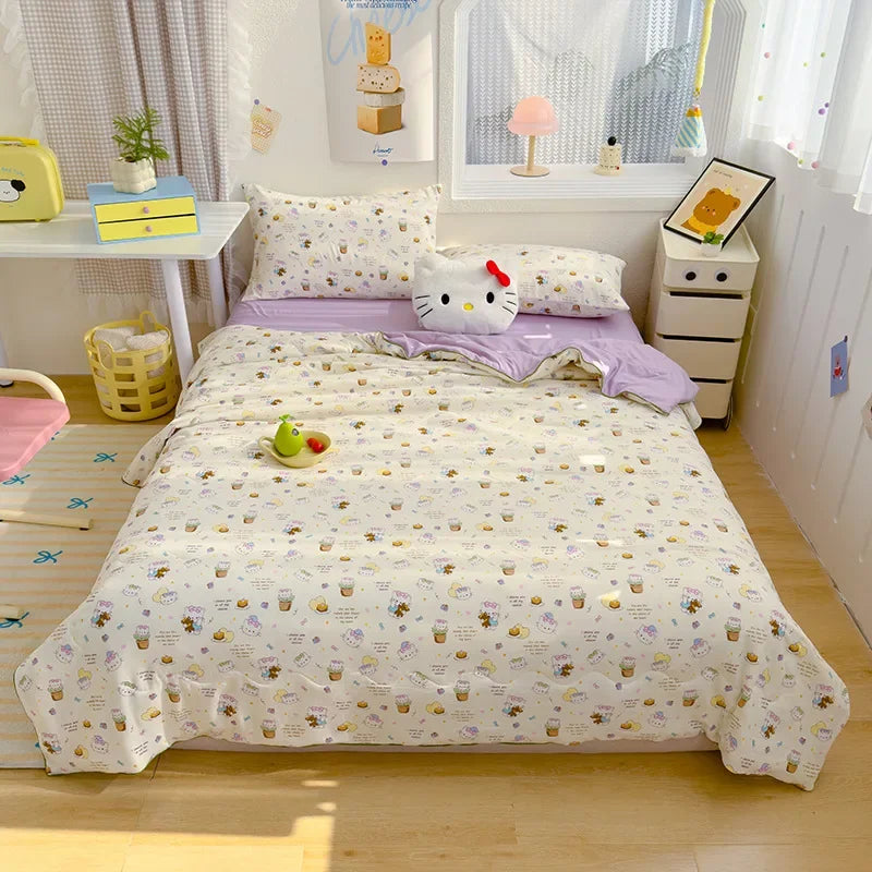 Afralia™ Printed Double Gauze Summer Quilt - Breathable & Skin-Friendly Cooling Comforter