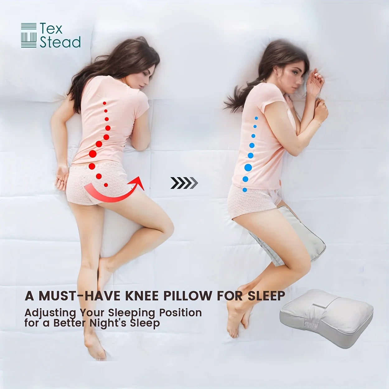 Afralia™ Orthopedic Leg Pillow for Side & Back Sleepers