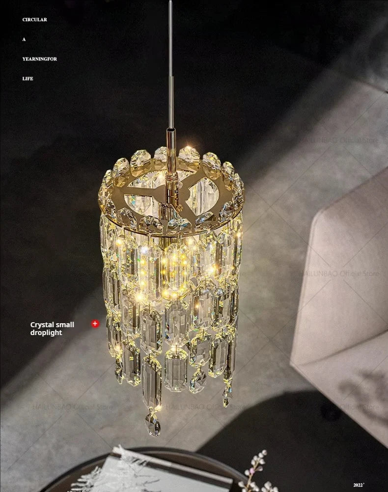 Afralia™ Crystal Headboard Chandelier: Modern Luxury for Master Bedroom & Dining Room