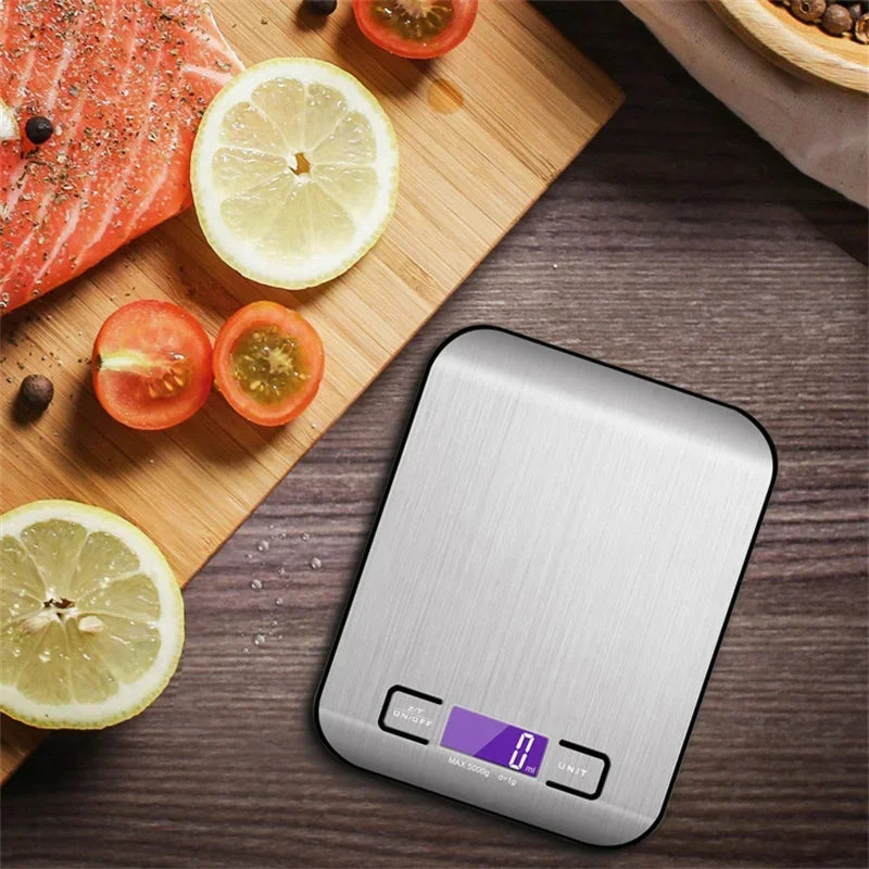 Afralia™ Kitchen Scale: LCD Display Stainless Steel Electronic Food Postal Balance