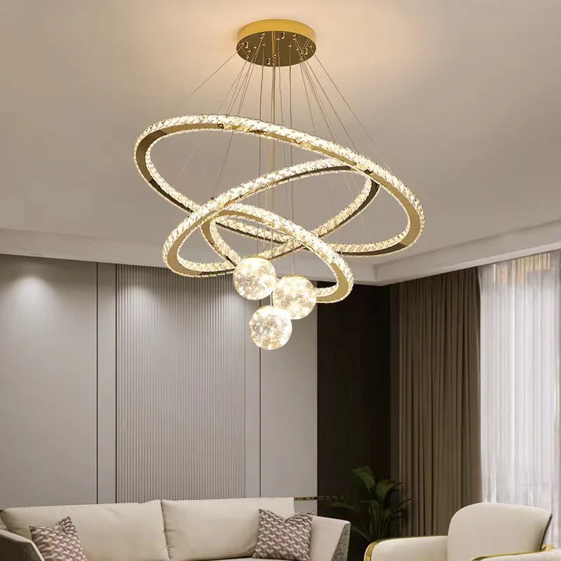 Afralia™ Modern LED Pendant Lights Chandelier for Foyer, Villa, and Stairs