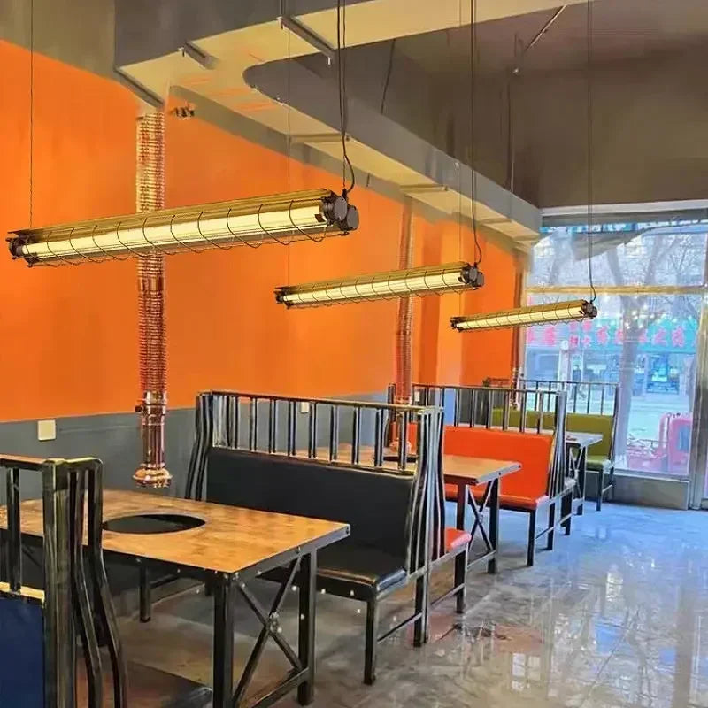 Afralia™ Long Bar Restaurant Pendant Light: Industrial Style for Coffee Shop and Office