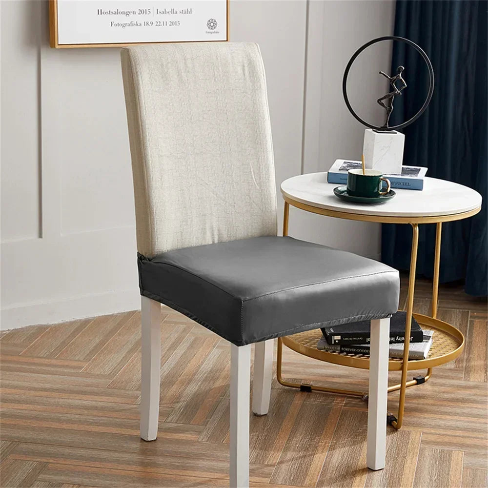 Afralia™ PU Leather Elastic Chair Cover Slipcovers Waterproof Removable Upholstered Covers