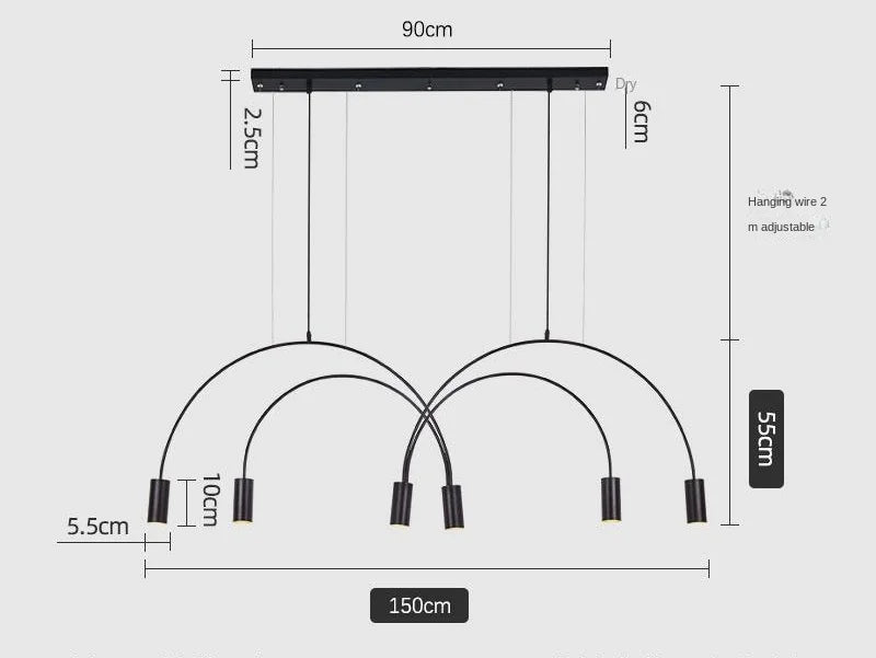 Afralia™ Modern LED Pendant Chandelier for Indoor Living Room Kitchen Dining Tables