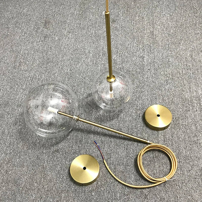 Afralia™ Glass Ball Chandelier: Modern Luxury Lighting Fixture for Living Room, Bedroom, Restaurant - Pendant Lights, Stairs Hanging Lamp