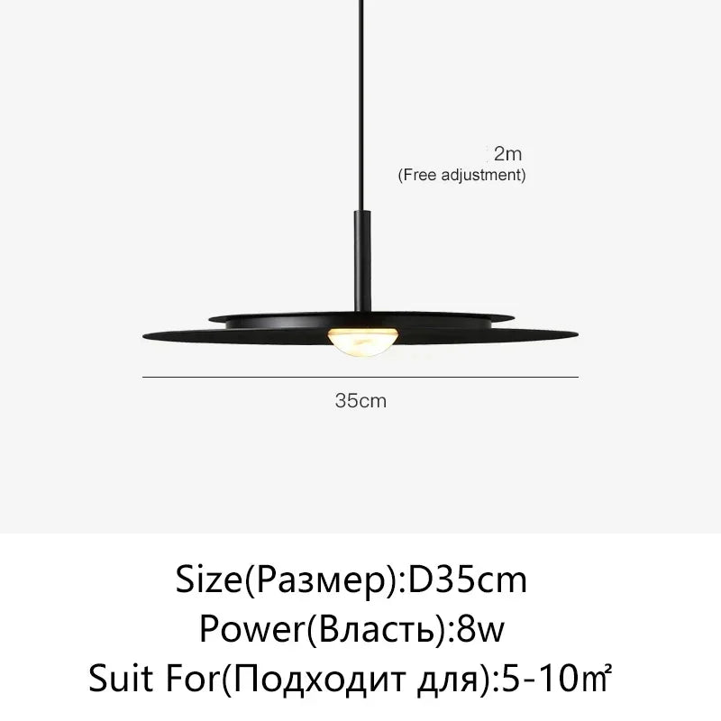 Afralia™ Flying Saucer LED Chandelier: Nordic Modern Kitchen Bedroom Decorative Lighting Lamp