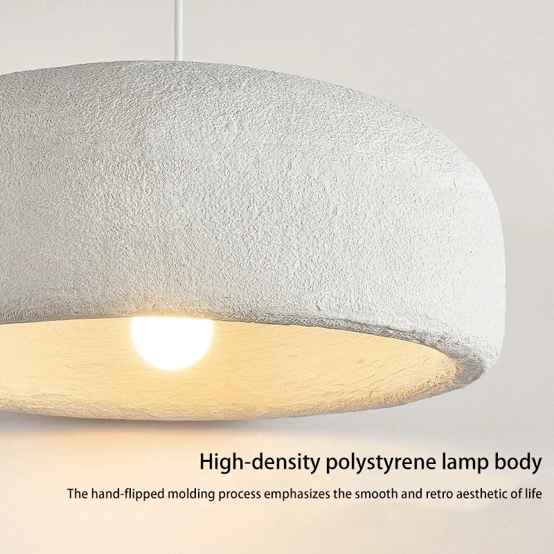 Afralia™ Wabi Sabi LED Pendant Lamp: Creative Japanese Polystyrene Chandelier