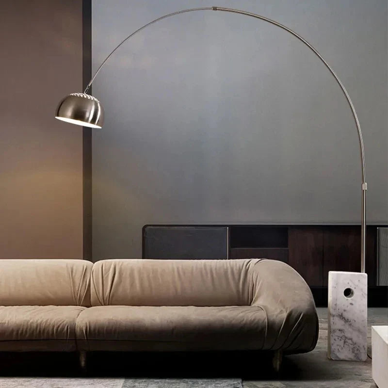 Afralia™ Marble Fishing Floor Lamp | Adjustable Modern Minimalist Lighting for Living Room