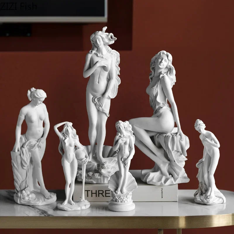 Afralia™ Venus Goddess Resin Sculpture Desk Decoration Ornament Aesthetic Room Decor