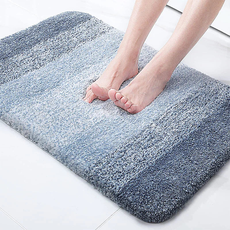 Afralia™ Gradient Color Thick Bath Carpet: Super Absorbent, Anti-slip Bathroom Rugs