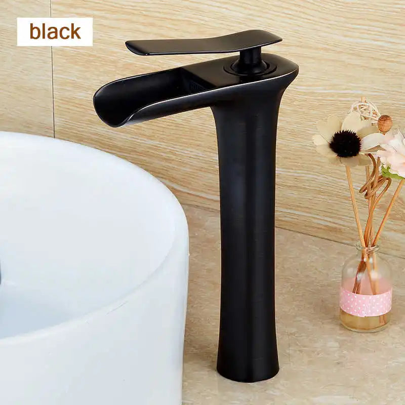 Afralia™ White Waterfall Bathroom Faucet - Single Hole Basin Mixer Tap
