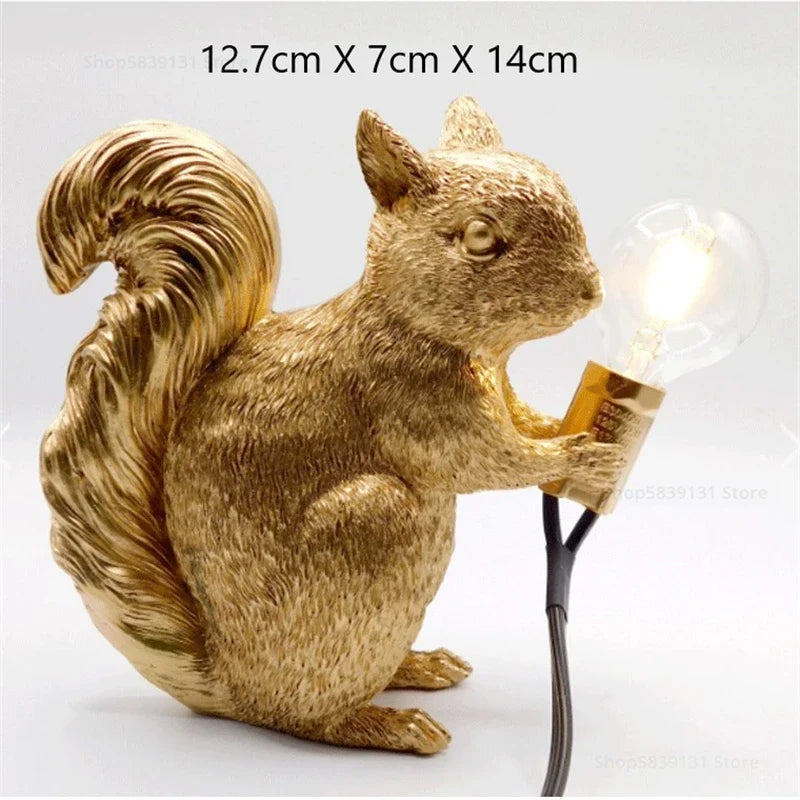 Afralia™ Mini Squirrel Night Light: Nordic Italian Design, Modern LED Desk Lamp