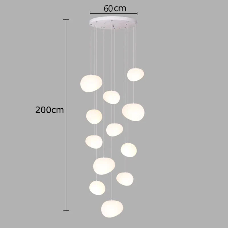 Afralia™ Modern LED Pendant Light Chandeliers for Living Room Staircase Indoor Lighting