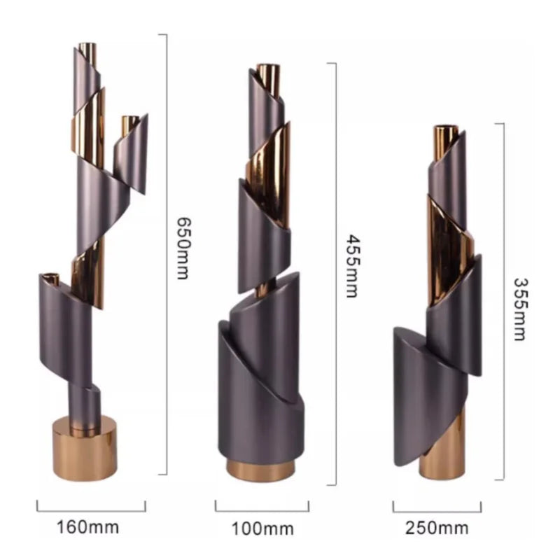 Afralia™ Geometric Helical Pipe Candle Holder for Home Decor and Centerpieces