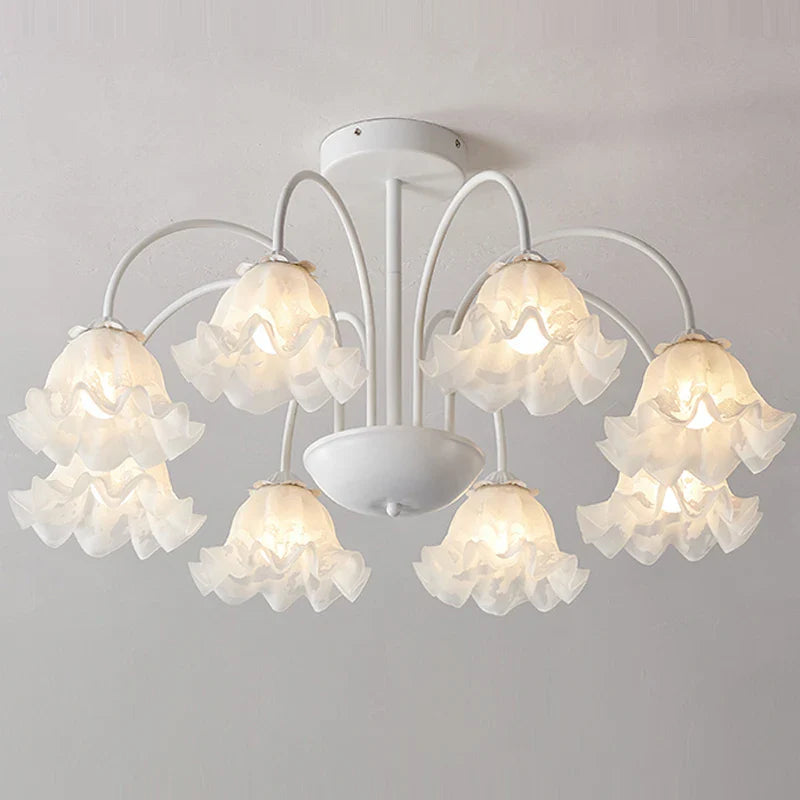 Afralia™ 2024 Modern Green White Chandelier Ceiling Hanging Lamp for Living Room Dining Bedroom