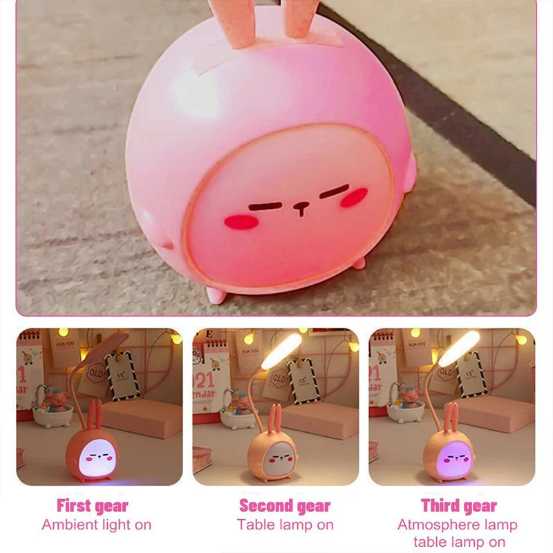 Afralia™ Cartoon LED Desk Lamp: Cute & Colorful Eye-Protective Night Light